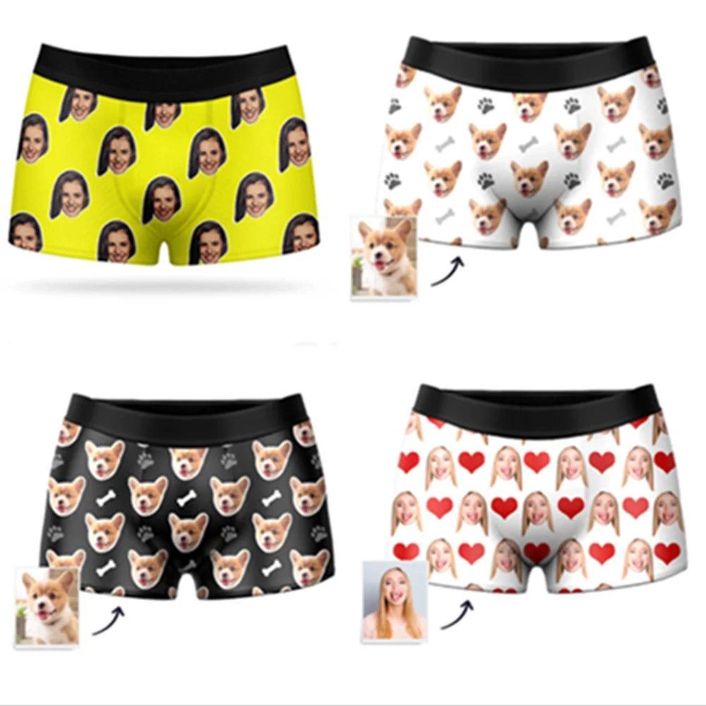 Custom Personalized Photo Pet Face Printed Photo Men'S Underwears Gift - Prestige Shoppes