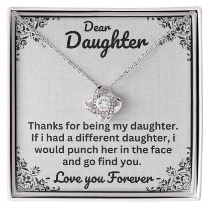 Dear Daughter I Will Find You - Love Knot Necklace - Prestige Shoppes