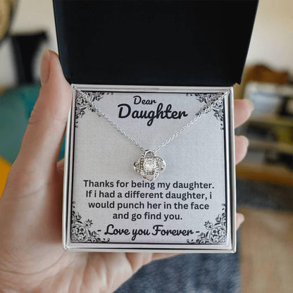 Dear Daughter I Will Find You - Love Knot Necklace - Prestige Shoppes