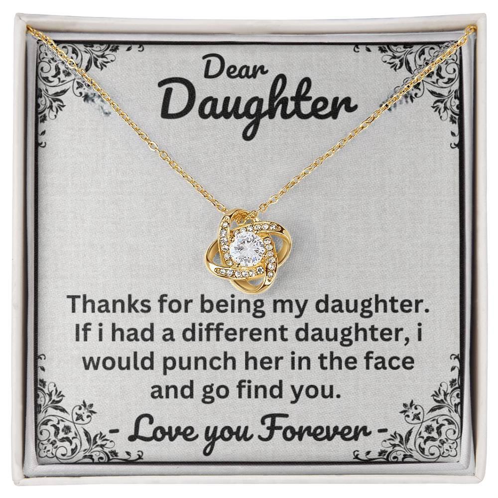 Dear Daughter I Will Find You - Love Knot Necklace - Prestige Shoppes