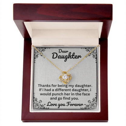 Dear Daughter I Will Find You - Love Knot Necklace - Prestige Shoppes