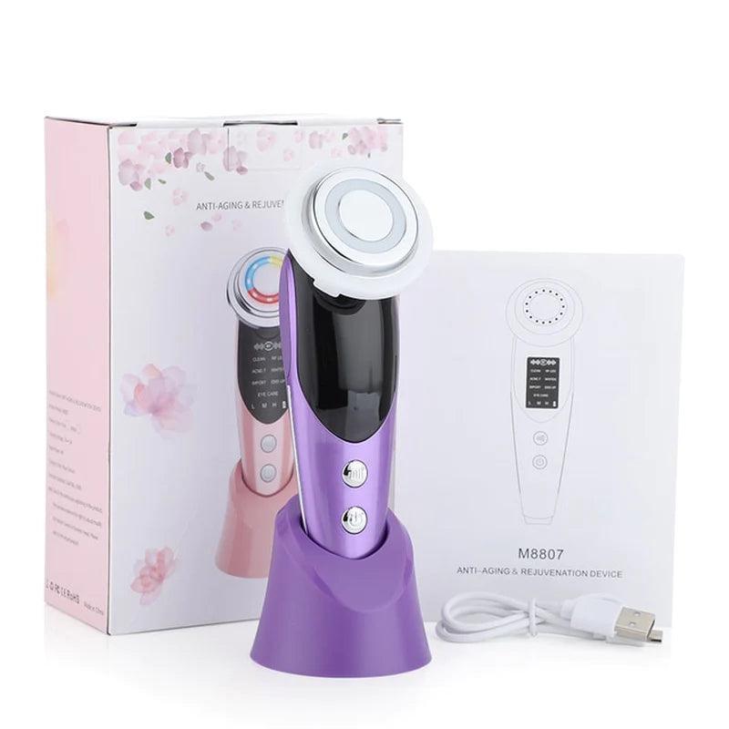 Facial Massager with Light Therapy – Anti - Aging Beauty Device - Prestige Shoppes