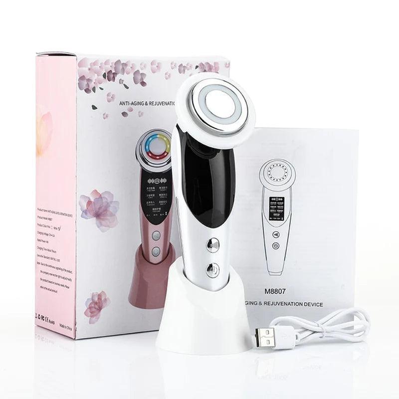 Facial Massager with Light Therapy – Anti - Aging Beauty Device - Prestige Shoppes