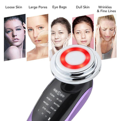 Facial Massager with Light Therapy – Anti - Aging Beauty Device - Prestige Shoppes