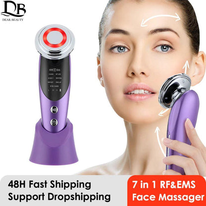 Facial Massager with Light Therapy – Anti - Aging Beauty Device - Prestige Shoppes