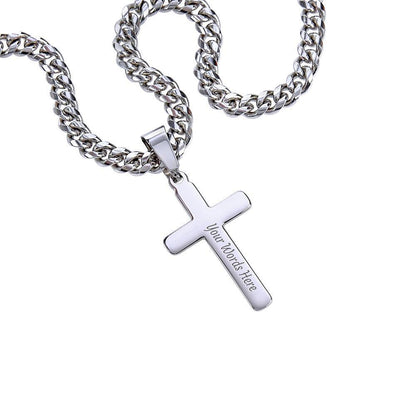 To my dad - i am sorry dad - ball chain stainless cross - Prestige Shoppes