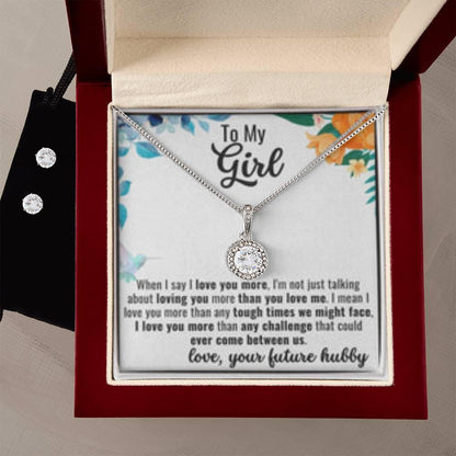 To My Girlfriend - When I Say I Love You More - Gift For Couple, - Eternal Hope Necklace - Prestige Shoppes