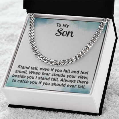 To My Son - Stand Tall - Cuban Link Chain - Prestige Shoppes