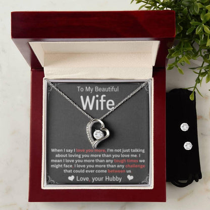 To My Wife, I Love You More - To Wife From Husband - Forever Love Necklace - Prestige Shoppes